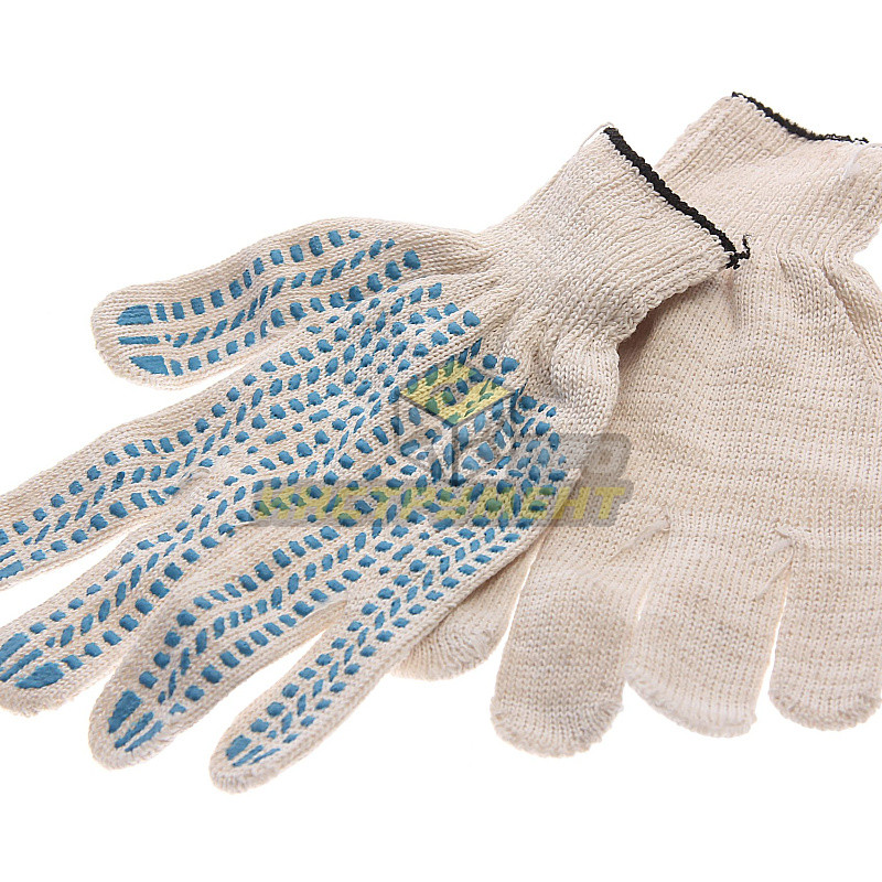 Перчатки ХБ 6-н ПВХ 10 класс ЛЮКС белые ПРОТЕКТОР (уп. 400)