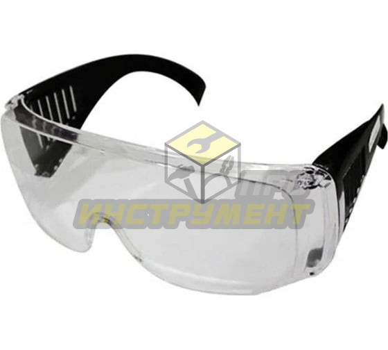 Очки защитные открытые, дымчатая тонировка, дужки (Champion)