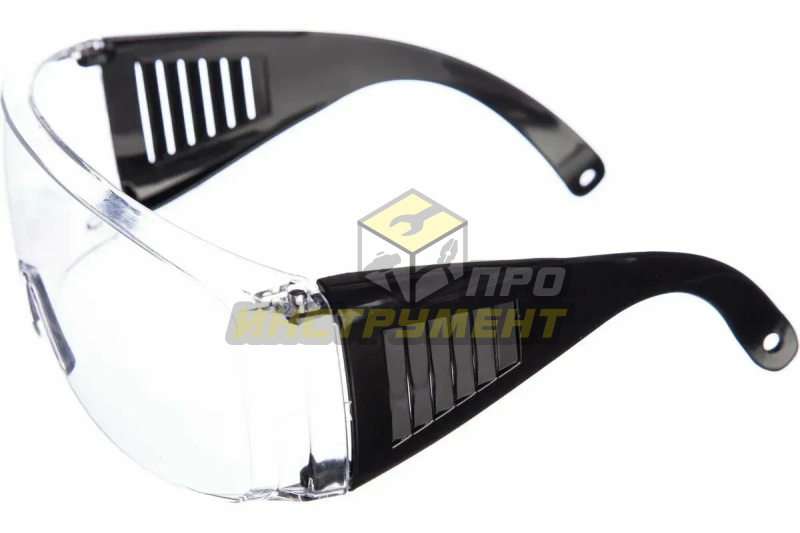 Очки защитные открытые, прозрачная тонировка, дужки (Champion)