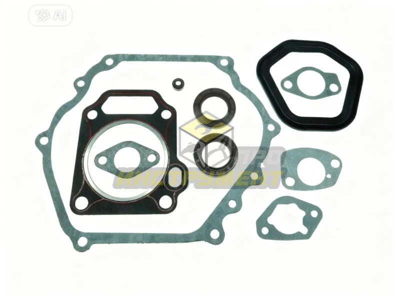 Прокладки для двигателя 177F, комплект 7 шт + сальники (Br)