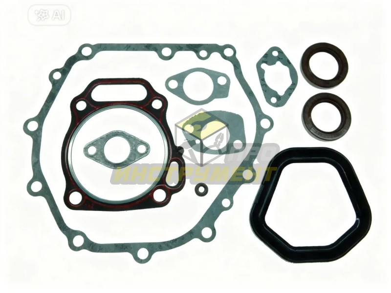 Прокладки для двигателя 192F, комплект 7 шт + сальники (Br)