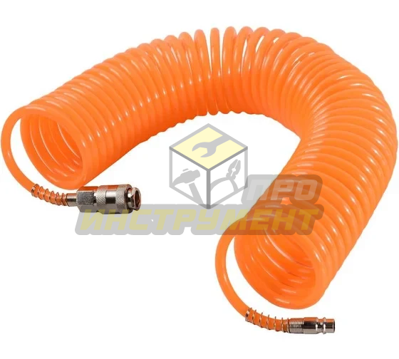 Шланг воздушный спиральный для компрессора 15 метров Вихрь