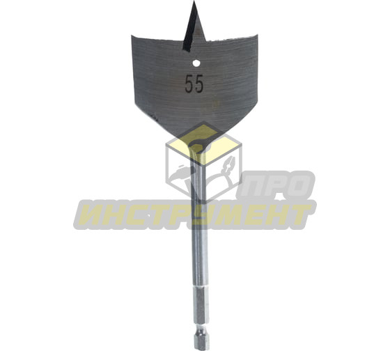 MATRIX Сверло по дереву перовое, 55 мм 6-гранный хвостовик// 70435