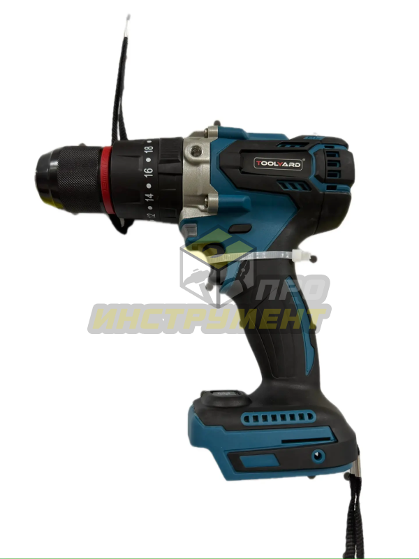 Аккумуляторная дрель бесщеточная ударная TOOLYARD TYDHP-8021 (21 V, Li-ion-2шт, 4.0Ач, 80Нм, 2 скоро