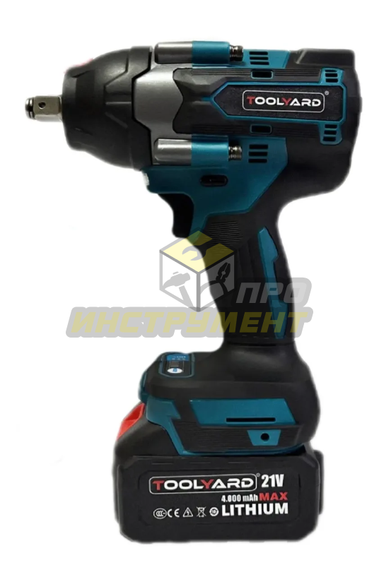 Гайковерт аккумуляторный бесщеточный TOOLYARD FB-700АКБ 4.0Ач - 2шт, 600Нм, 0-3200об/мин, 0-3600уд.м