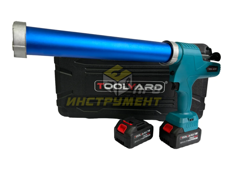 Аккумуляторный закрытый пистолет для герметика и клея TOOLYARD TYSG-2142, 6 ступенчатая регулировка