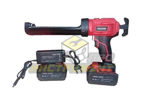 Аккумуляторный открытый пистолет для герметика и клея TOOLYARD TYSG-101, 4 ступенчатая регулировка и