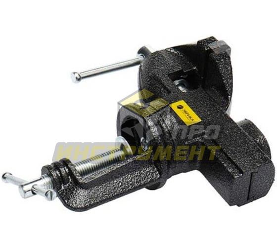 Тиски настольные ER-18360 с боковым креплением и наковальней, поворотные 60мм чугунные ЭВРИКА /1/10