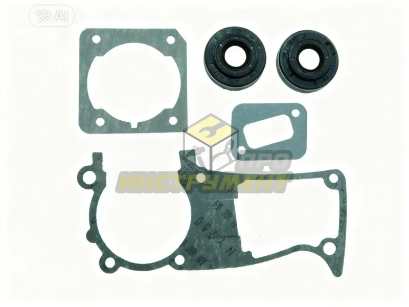 Прокладки подходят для бп Хускварна 345, 350, + 2 сальника комплект