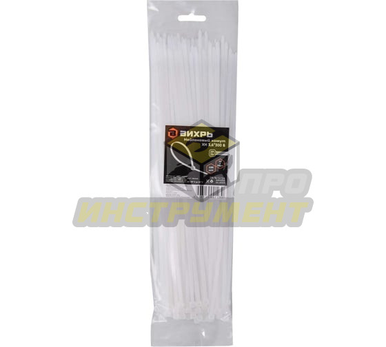 Хомут нейлоновый 3,6*300 Б (100шт) Вихрь (Код ТН ВЭД: 3926909709) 73/9/1/14