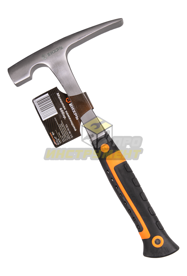 Молоток каменщика 600гр., цельнометаллический, двухкомпонентная рукоятка Вихрь (Код ТН ВЭД: 82052000