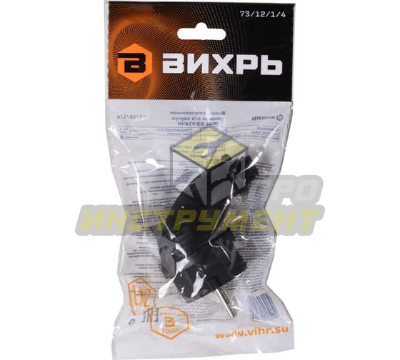 Вилка угловая с/з, каучук IP44 16А 250В Вихрь (Код ТН ВЭД: 8536699008) 73/12/1/4