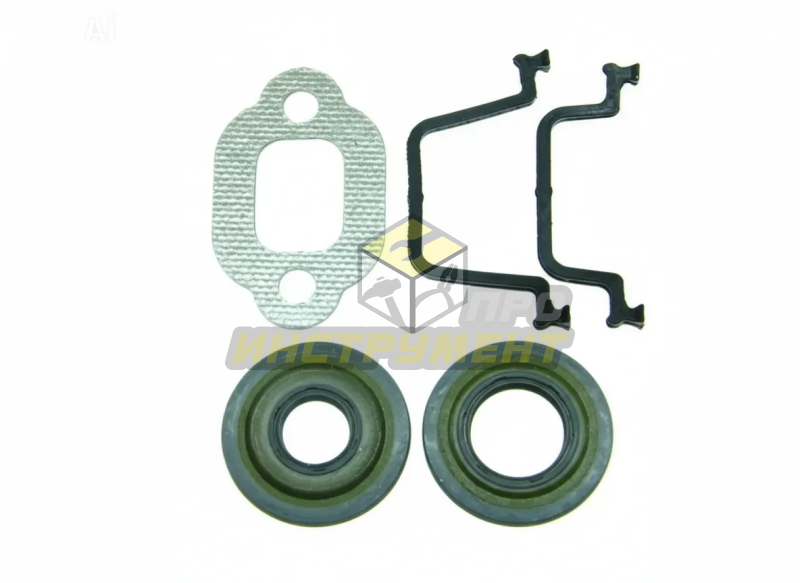 Сальник подходит для бп Хускварна 135, 140, 435, 440 комплект (12*32*3.7/16.6*32*3.7) + прокладки