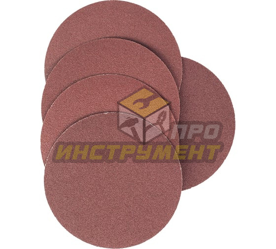 VIRA Круги абразивные на ворсовой основе под "липучку", 115мм, 5 шт., P100 558015