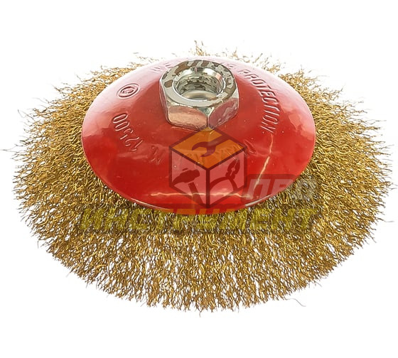 MATRIX Щетка для УШМ, 115 мм, М14, "тарелка", витая проволока// 74612