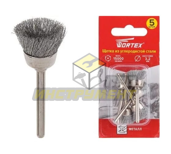 WORTEX Щетка из углеродистой стали 16 мм ETBS3216018