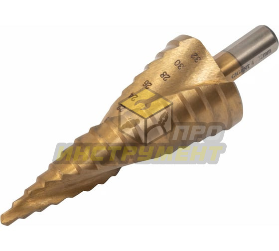 Gigant сверло ступенчатое 4-32 мм, шаг 2, HSS GSD 11056