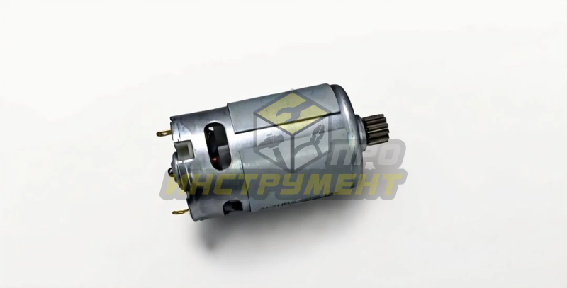 Двигатель для шуруповерта 10.8V с шестерней 12 зуб. d вала-3мм. D корп-37.5мм, паз, вал-скос (AEZ)