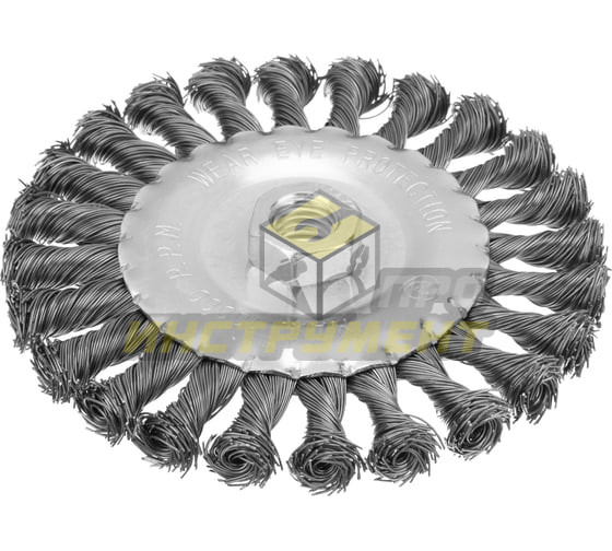 MATRIX Щетка для болгарки 125мм М14 плоская металлическая /Р/ 74640