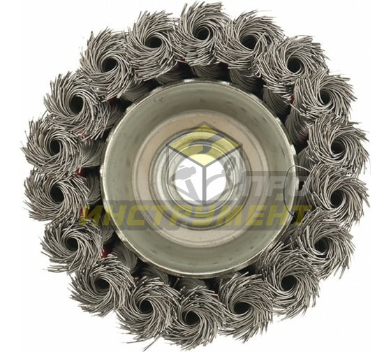 MATRIX Щетка для УШМ, 75 мм, М14, "чашка", крученая проволока 0,35 мм// 74614