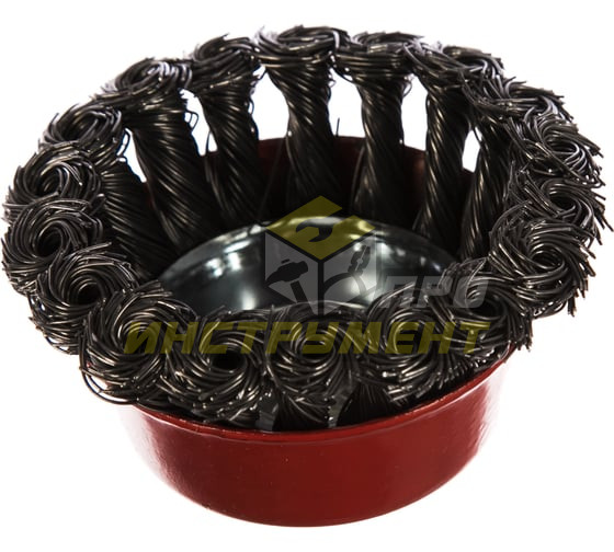 MATRIX Щетка для УШМ, 75 мм, М14, "чашка", крученая металлическая проволока// 74624