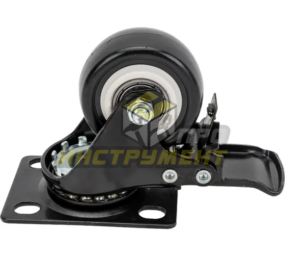 Колесо поворотное черная резина с тормозом 50 мм MFK-TORG 4054050