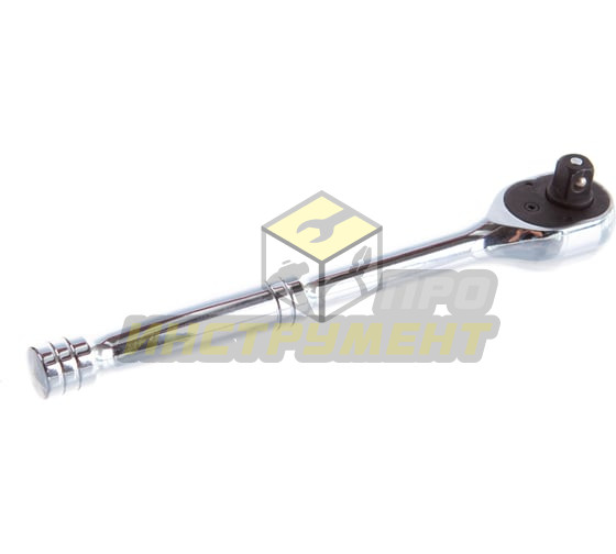 Трещотка ER-73872 3/8" 72-зубцовая с прямой металлической ручкой L-200мм ЭВРИКА 1/25/50 (10702070/29