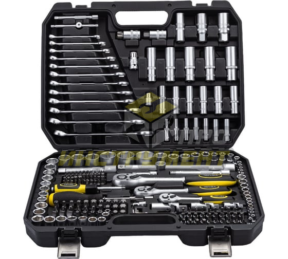 Набор инструмента ER-80216: 1/2"&1/4"&3/8"DR 6-гранный 216 предметов ЭВРИКА /1/2 (10702070/300625/52