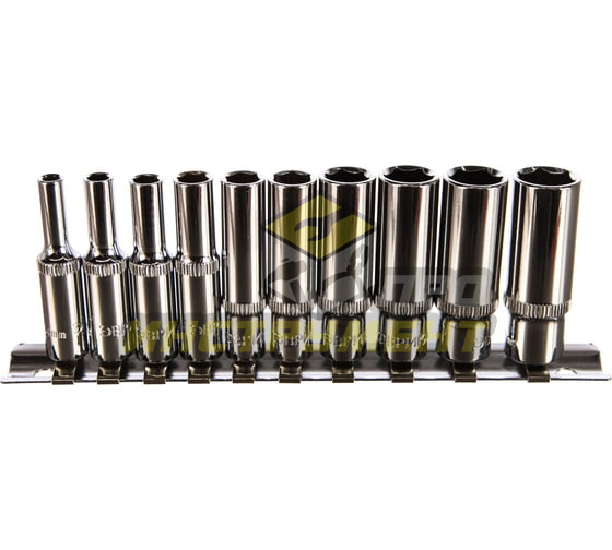 Набор торцевых головок ER-95150 1/4" DR глубоких 4-13мм 10 предметов ЭВРИКА /1/10/50 (10702070/24052