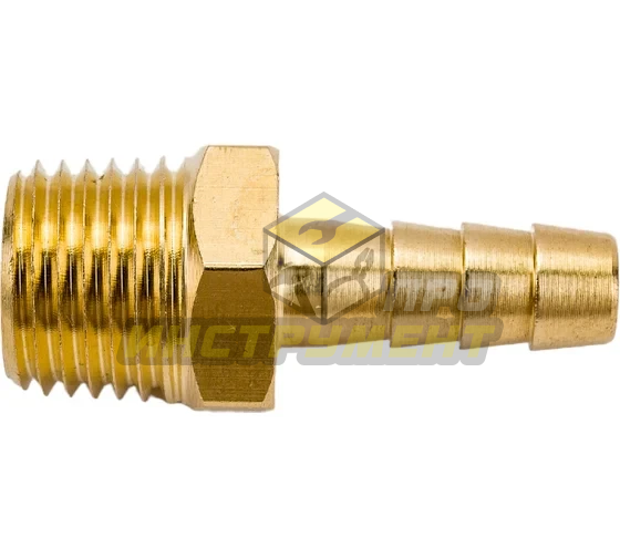 Штуцер пневматический ER-MH04/04:наруж. резьба 1/4"- "елочка" 6мм ЭВРИКА /1/10 (10702070/270325/5105