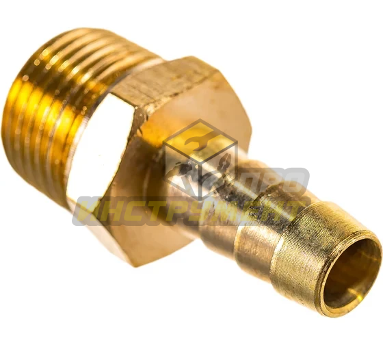 Штуцер пневматический ER-MH06/05:наруж. резьба 3/8"- "елочка" 8мм ЭВРИКА /1/10 (10702070/270325/5105