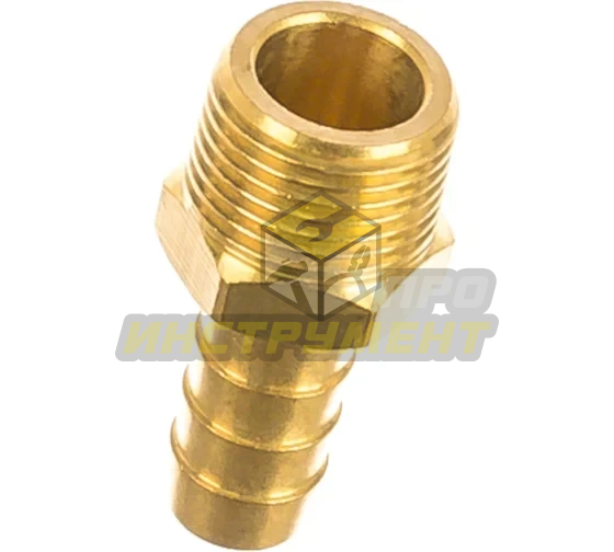 Штуцер пневматический ER-MH06/06:наруж. резьба 3/8"- "елочка" 10мм ЭВРИКА /1/10 (10702070/270325/510