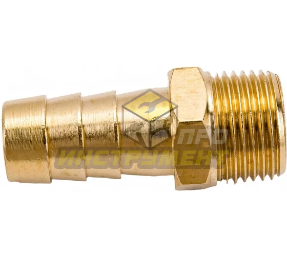 Штуцер пневматический ER-MH06/08:наруж. резьба 3/8"- "елочка" 12мм ЭВРИКА /1/10 (10702070/270325/510