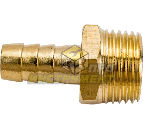 Штуцер пневматический ER-MH08/06:наруж. резьба 1/2"- "елочка" 10мм ЭВРИКА /1/10 (10702070/270325/510