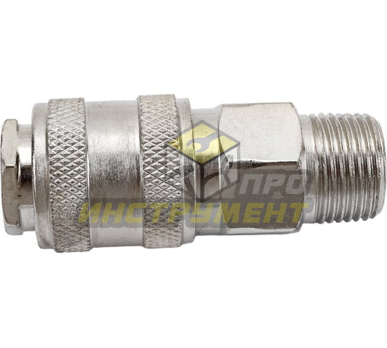 Быстроразъем пневматический ER-SE1-3SM:с клапаном с наружной резьбой 3/8" ЭВРИКА /1/10 (10702070/270