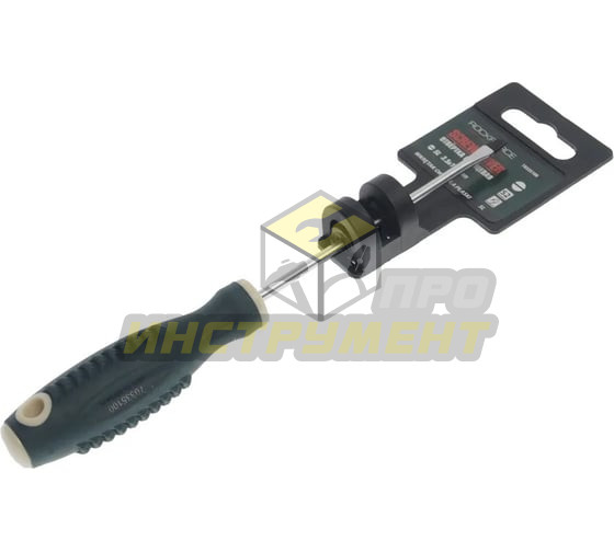 Отвертка шлицевая RF-70335100 магнитная "Profi" S2 SL3.5х100мм, на пластиковом держателе ROCKFORCE /