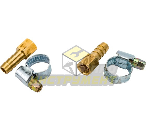 Штуцер RF-FFH02/05 пневматический внутр. резьба 1/8"- "елочка" 8мм (2 шт. + хомуты) в блистере ROCK