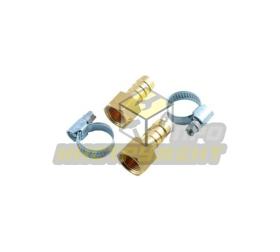 Штуцер RF-FFH04/06 пневматический внутр. резьба 1/4"- "елочка" 10мм (2 шт. + хомуты) в блистере ROC