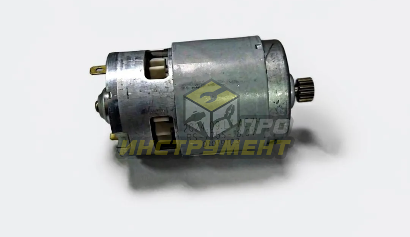 Двигатель для шуруповерта 18V с шестерней 14 зуб, d вала-5мм, D корп-46мм, паз (AEZ)