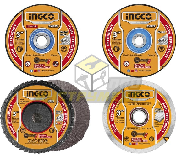 INGCO Набор дисков 76х10мм 5шт. SUPER INGCO MCD303768