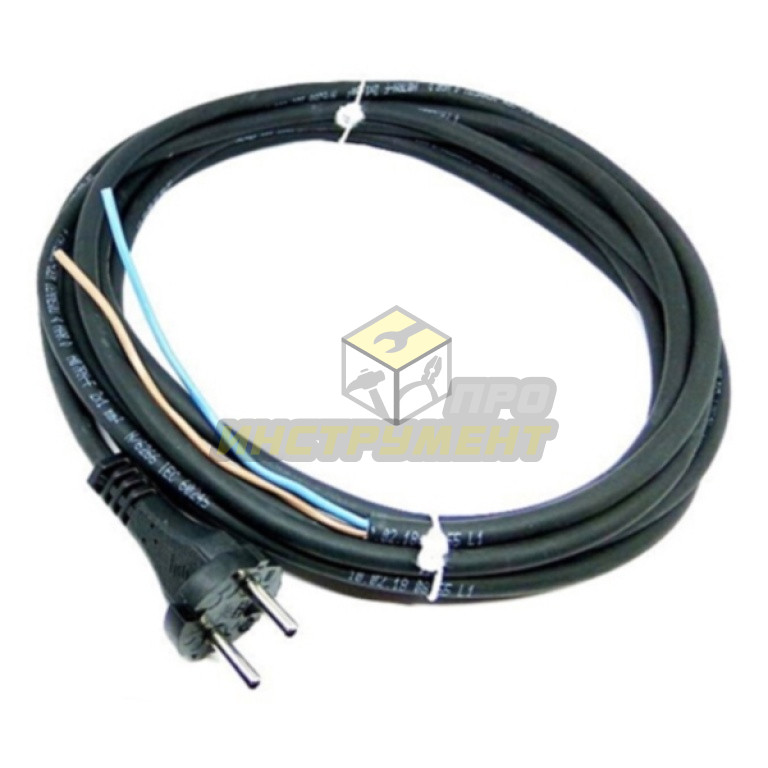 Шнур сетевой для дрелей и МШУ до 2.5 kw, L-2.85 м (2*1*2.85м)