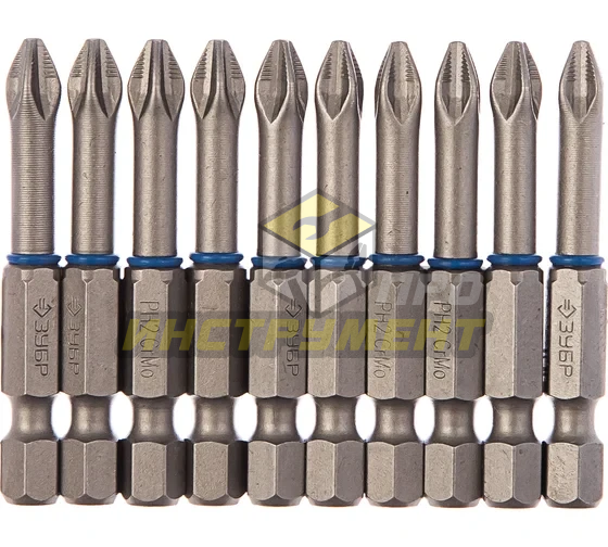 Зубр Биты "ЭКСПЕРТ" торсионные кованые, обточенные, хромомолибденовая сталь, тип хвостовика 26011-2-