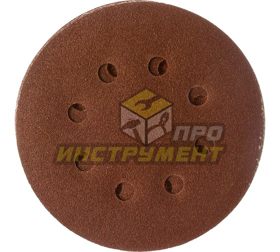 VIRA Круги абразивные на ворсовой основе под "липучку", 8 отверстий, 125мм, 5 шт., P100 558007