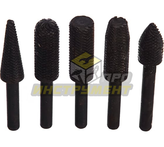 FIT IT Шарошки металлические для фигурных отверстий, по металлу 5 шт. 36475