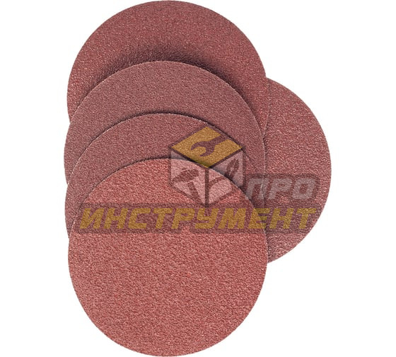 VIRA Круги абразивные на ворсовой основе под "липучку", 125мм, 5 шт., P60 558018