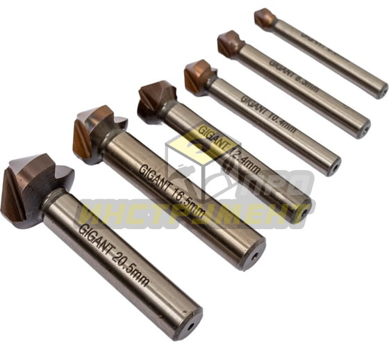 Gigant Набор зенкеров (М3-М10) для дрелей G-29733