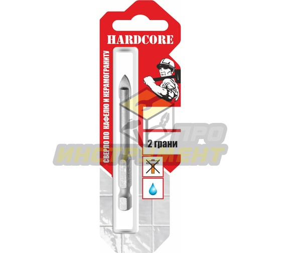 Hardcore Сверло по керамограниту и керам.плитке 16мм 2 грани 150016