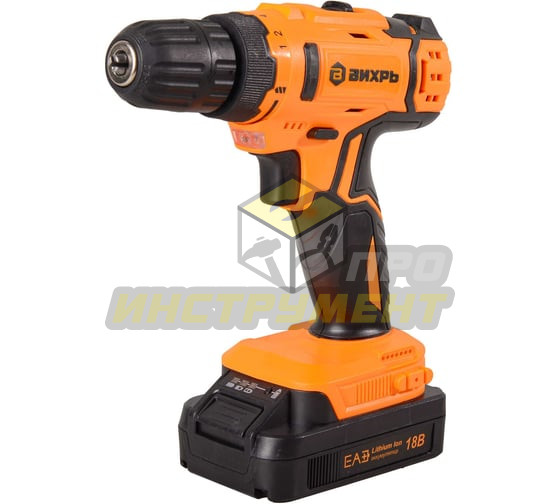 Дрель-шуруповерт аккумуляторная ДА-18Л-2К (2,0 А/ч) ЕА+ Вихрь