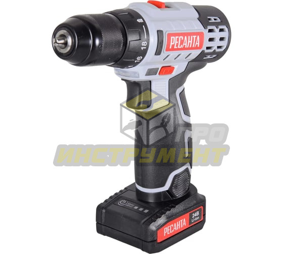 Дрель-шуруповерт аккумуляторная ДА-24-2ЛК Ресанта