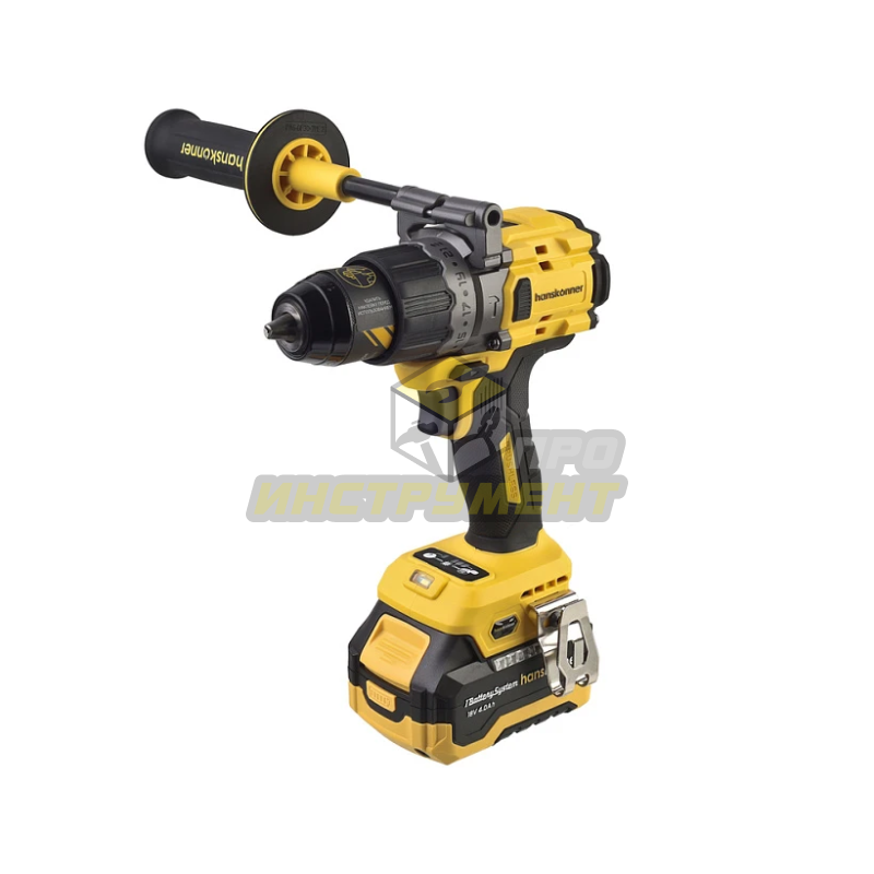 HCD2040C Дрель акк б/щ Hanskonner 18В, 1BatterySystem,80Нм,2х4Ач,ЗУ 4А,кейс